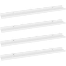Tagères murales 4 pcs Blanc 80x9x3 cm - Inlife