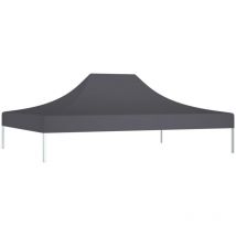 Toit de tente de réception toile de rechange pour pavillon tonnelle tente 4x3 mpolyester haute densité 270 g/m² Anthracite - Inlife