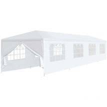 INLIFE Tonnelle de jardin 3 x 12 m Blanc