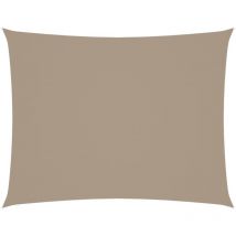 Inlife - Voile de parasol Tissu Oxford rectangulaire 2x3,5 m Taupe