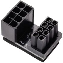 Inline - Strom Adapter [1x ATX-Stecker 8pol. (4+4) - 1x ATX-Buchse 8pol. (4+4)] Schwarz