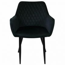 Innenarchitektur des Coachstuhls mit Metallstruktur und Sitz mit Dobby -Samt bedeckt - Black - Black