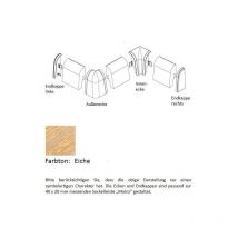 Innenecken für MDF-Sockelleisten 40x20 mm - Eiche