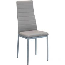 Innenstuhl In Stahl Mit Rückenlehne Und Sitzung In Vivian Eco -leder - Darkkhaki