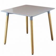 Innentisch 80x80 cm in Holz mit Oberseite in mdf Strasburg - Grey - Grey