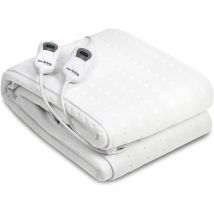 Coperta termica termocoperta matrimoniale 2 piazze 140x160 cm scaldaletto elettrico 2 x 60 w in poliestere