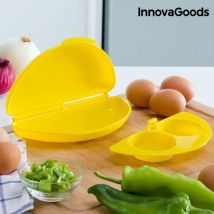 Innovagoods - tortilleras, recipiente para cocinar tortillas y huevos en microondas, Material Polipropileno, Color Amarillo
