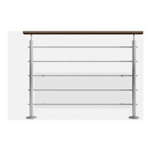 Inoca - Garde-corps en inox main courante bois
