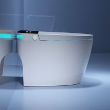 Kleenmac - Inodoro inteligente (Tankless) Olivia KEB2018TRW (Inodoro japonés) salida horizontal 180 mm Negro