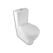 Hatria - Inodoro monobloque de suelo sin cisterna en color blanco brillo Nido - Con copri wc Standard