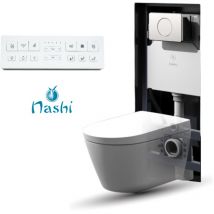 Inodoro Suspendido Wc Japonés Inteligente Nashi Eos, Hidromasaje, Aire Caliente, Mando A Distancia