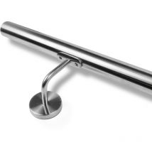 Inoxlm Corrimano diam. 33,7 mm in acciaio inox aisi 304 con finitura'satinata' Corrimano acciaio inox made in Italy Corrimano acciaio inox fai da te