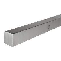 INOXLM Corrimano quadro 30x30 mm in acciaio inox AISI 304 con finitura"satinata" Corrimano acciaio inox made in Italy Corrimano fai da te Corrimano