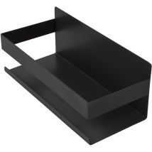 Inoxlm Lavorazioni Inox - Mensola Doccia, Autoadesivo Mensole Bagno Angolare Organizzatore, Mensola Cucina, Mensola Per Cucina, Porta Spezie (black)