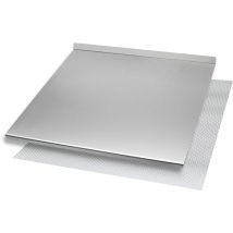 Inoxlm Spianatoia per impastare Piano da Lavoro in Acciaio Inox Varie Misure per Cucina per Bar per Ristorante per impastare con Piega ed Alzatina