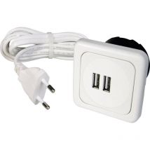 Inprojal Elektrosysteme - interBär 9016-008.81 x2 Prise de charge usb avec usb IP20 blanc X386261