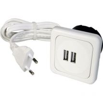 Inprojal Elektrosysteme - interBär 9016-008.81 2fach USB-Ladesteckdose mit usb IP20 Weiß