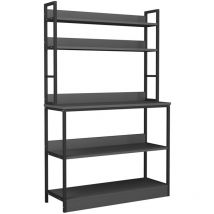 Insasi Küchenregale 101 cm 5 Ablagen anthrazit grau.