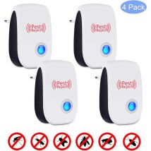 Mezheng - Insectifuge à ultrasons, antiparasitaire intérieur, blanc