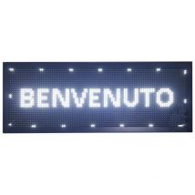 Tabella Insegna Luminosa Led 1M WiFi Scritta Personalizzata Bianca Scorrevole