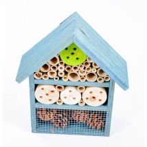 Insektenhotel Holz,bambus Und Zapfen Grüner Jan - Blau