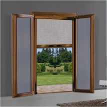 Insektenschutzgitter mit vertikaler Rolle für Tür/Fenster 140 x 250 cm - Bronze