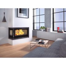 Fm Biomasa - Insert À Bois D'Angle - Firematic Eden-i 13.3 Kw Foyer En Vermiculite
