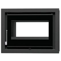 Fm Biomasa - Insert À Bois Double Face Ventilé - Firematic Sina 12.6 Kw Foyer En Fonte
