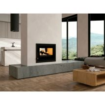 Fm Biomasa - Insert À Bois Double Face Ventilé - Firematic Sina 12.6 Kw Foyer En Vermiculite