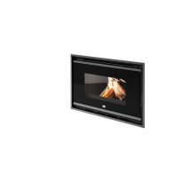 Insert à bois - EVA CALOR Biagio 12.5 kW Avec socle - Avec KIT pour 1 canalisation