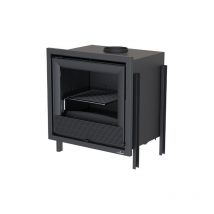 Insert à bois ventilé canalisable Bronpi Paris 55 9.5 kW Avec kit air - Porte fonte - sans vitre sérigraphiée noire