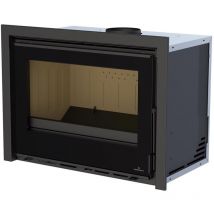 Insert à bois ventilé raccordable Bronpi Cairo 70-C 12 kW Avec kit air - Foyer en vermiculite - Avec cadre inférieur