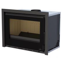 Insert à bois ventilé raccordable Bronpi Cairo 70-I 12 kW Sans kit air - Foyer en vermiculite - Avec cadre inférieur