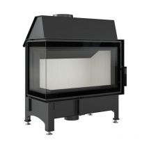 Azura Home Design - Insert cheminée zibi 12 bs deco vitre à gauche