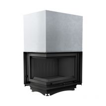Azura Home Design - Insert cheminée zuzia 16 bs vitre à gauche ouverture relevable
