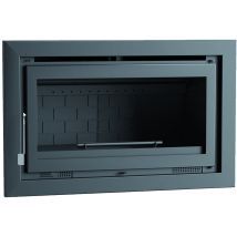 Insert À Bois Ventilé 12.6 Kw – Foyer En Fonte – 2 Sorties Canalisables – Ventilateurs 160 M3/h – Système Double Combustion – Fm Biomasa