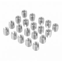 Insert Fileté M8x15mm Auto-taraudeuses Inserts En Acier Inoxydable Hélicoïdal SUS303 (20pcs)