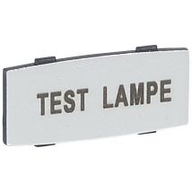 Insert Osmoz avec texte à enclipser sur un cadre alu petit modèle avec marquage test lampe (024345)
