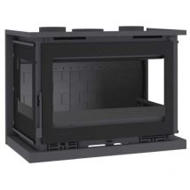 Fm Biomasa - Insertable de Leña de 70 cm a 3 Caras con Turbinas fm Modelo IT-173 Fk Interior Fundición y Cristales Serigrafiados.