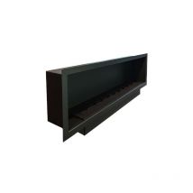 Biocaminionline - Inserti diverse misure 1000x500 - 3000x580 Vetri frontali - Versione 1000 x 500 x 300 - Cornice inox