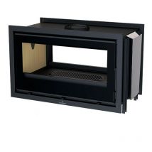 Bronpi - Inserto Camino Bifacciale Doppia Combustione 1007x596 Cairo Refrattario 13 kw
