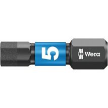 Wera - Inserto Esagonale 5 mm 840/1 imp dc Impaktor Bits sb SiS Acciaio per utensili legato, rivestimento di diamante d 6