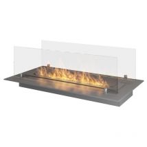 Sololed - Bruciatore a Bioetanolo inserto/Appoggio 60cm in Inox con Vetri Inclusi