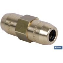 Cofan – Doppelter R-Rohrverbinder 15x1,5 – Kompatibel mit Rohren 6-15mm – Robustes Material