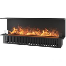 Inside C1800 Einbau-Wasserdampfkamin mit mehrfarbiger Flamme, 3D-Effekt und App-Steuerung, 3,6-l-Tank – 180 cm, automatische Nachfüllung