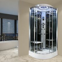 Steam Enclosure Quadrant Shower Cabin 900x900 Platinum Range Chrome - Insignia