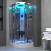 Steam Shower Cabin EnclosureCubicle 800 x 800 Body Jets Premium Range - Insignia