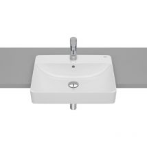 Lavabo fineceramic semi-encastré dans le plan de travail inspira Roca