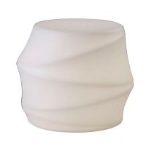 Inspired Bambu Vaso Basso Senza Luce Da Esterno, Bianco Opale