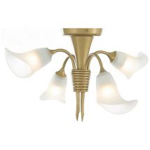 Inspired Lighting - Inspired Clearance - Ancona Semi Flush 4 Light G9 Satin French Gold